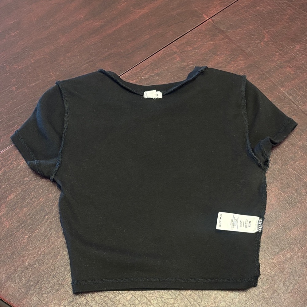 Garage Black Crop Tee with Red Cherry Graphic - Picture 5 of 11